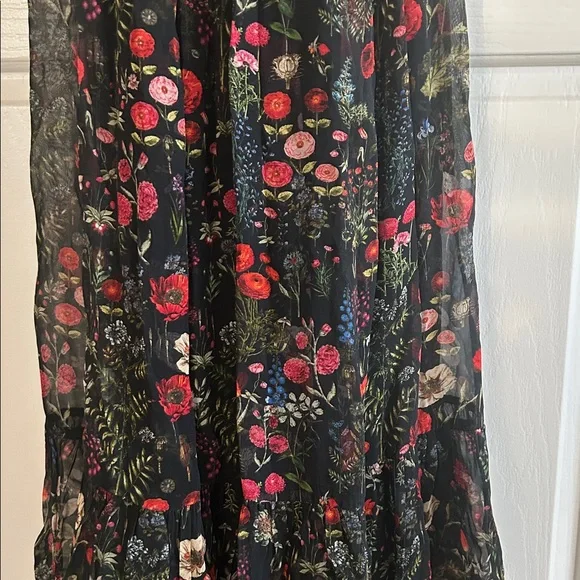 Anthropologie Payal Jain NWT Massima Black Red Floral Maxi Dress **Size XS P**🌺🌺 - Picture 8 of 10